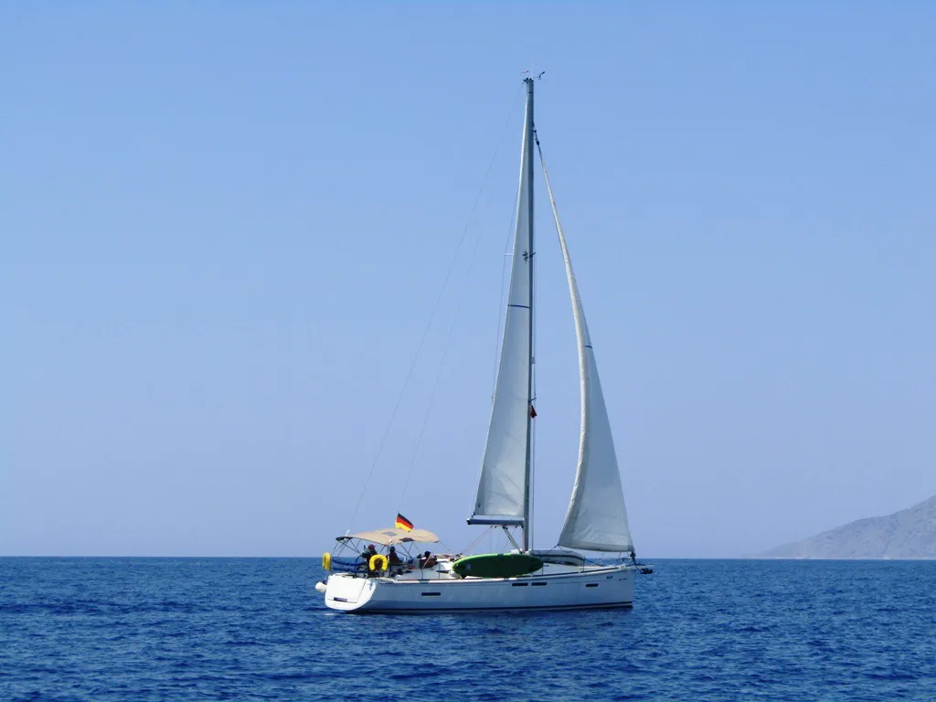 Exterior view of Malea, a Jeanneau Sun Odyssey 419 sailboat at Fethiye, Turkey