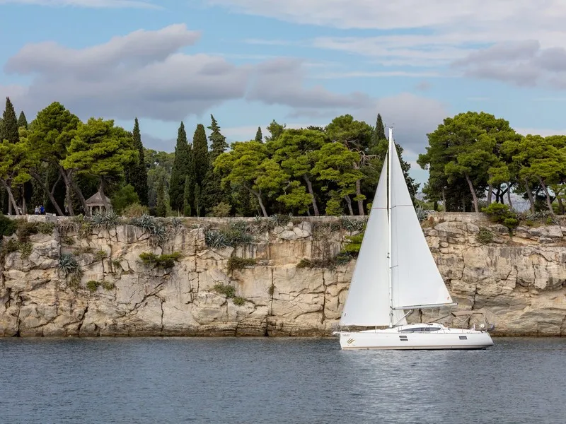 Exterior view of TINO, a Elan Impression 40 sailboat at Split, Croatia
