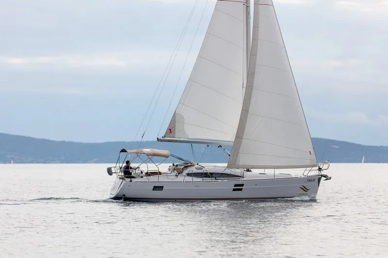 Exterior view of TINO, a Elan Impression 40 sailboat at Split, Croatia