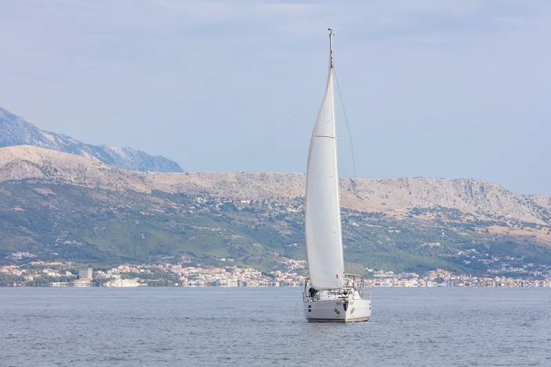 Exterior view of TINO, a Elan Impression 40 sailboat at Split, Croatia