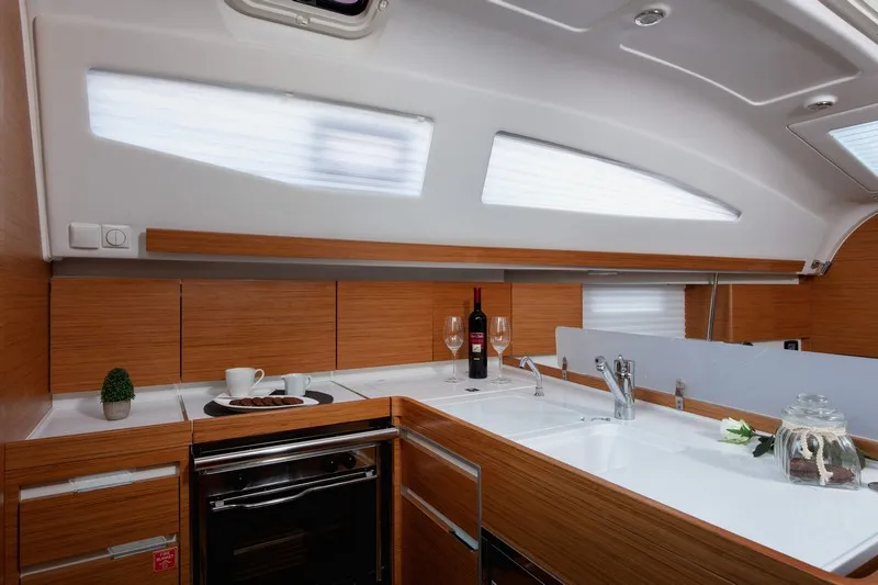 Galley of TINO, a Elan Impression 40 sailboat at Split, Croatia