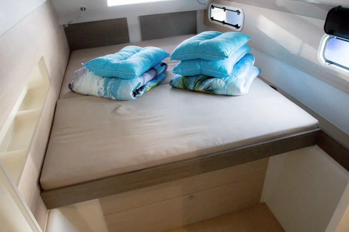 Cabin on Blue Dream II, a Bali 4.0 catamaran at Keramoti, Greece