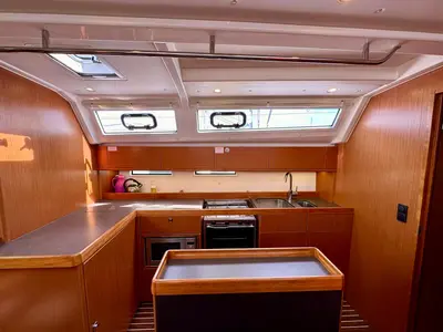 Galley of Arta, a Bavaria Cruiser 46 sailboat at Sukošan, Croatia