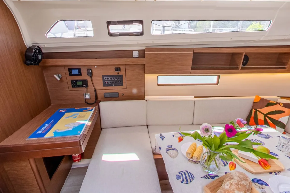 Salon of Starlight, a Beneteau Oceanis 40.1 sailboat at Općina Medulin, Croatia