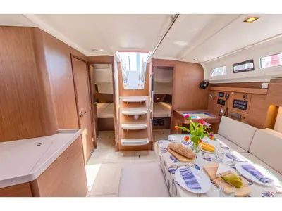 Salon of Starlight, a Beneteau Oceanis 40.1 sailboat at Općina Medulin, Croatia
