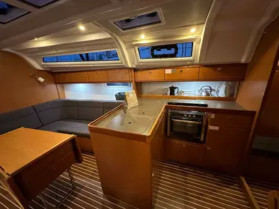 Galley of Emira, a Bavaria Cruiser 37 sailboat at Jezera, Croatia
