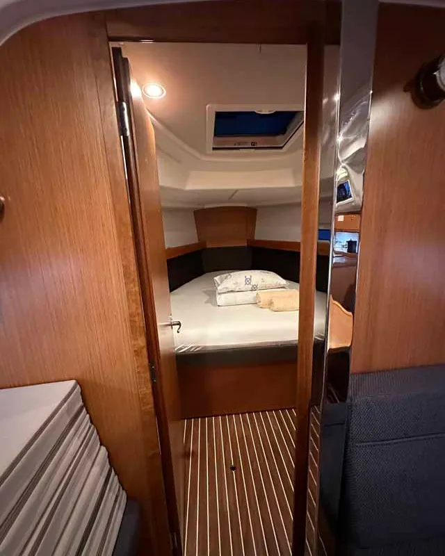 Cabin on Emira, a Bavaria Cruiser 37 sailboat at Jezera, Croatia
