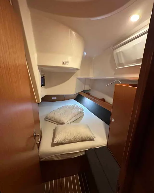 Cabin on Emira, a Bavaria Cruiser 37 sailboat at Jezera, Croatia