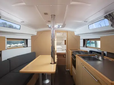 Salon of Mare Animi, a Beneteau Oceanis 35 sailboat at Općina Medulin, Croatia