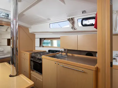Galley of Mare Animi, a Beneteau Oceanis 35 sailboat at Općina Medulin, Croatia
