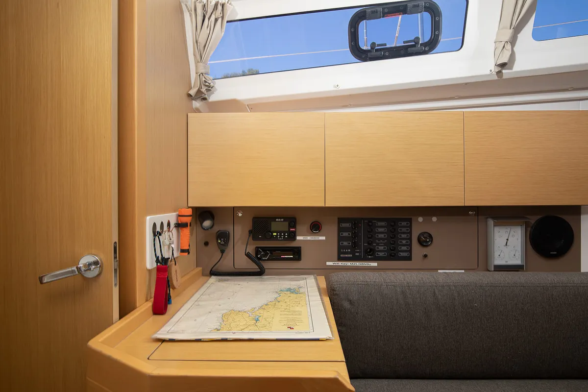 Salon of Mare Animi, a Beneteau Oceanis 35 sailboat at Općina Medulin, Croatia