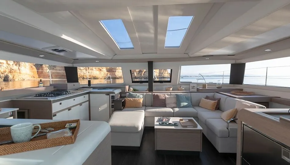 Panama, a Fountaine Pajot Elba 45 catamaran at Porto-Vecchio, France
