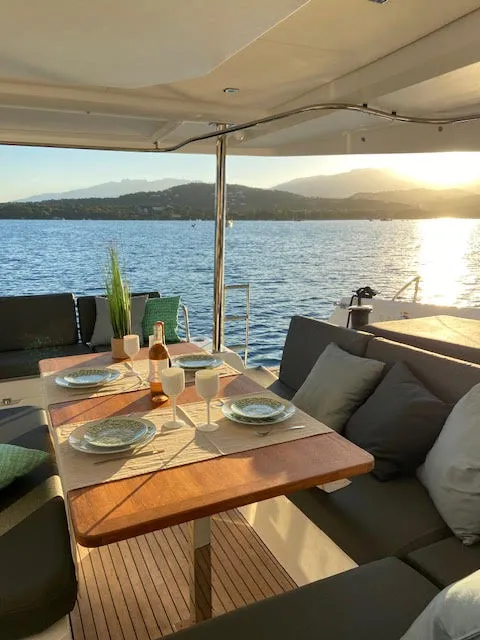 Panama, a Fountaine Pajot Elba 45 catamaran at Porto-Vecchio, France