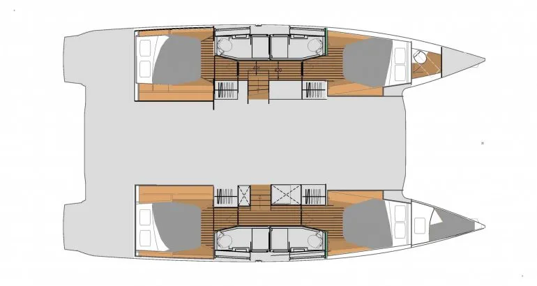 Panama, a Fountaine Pajot Elba 45 catamaran at Porto-Vecchio, France