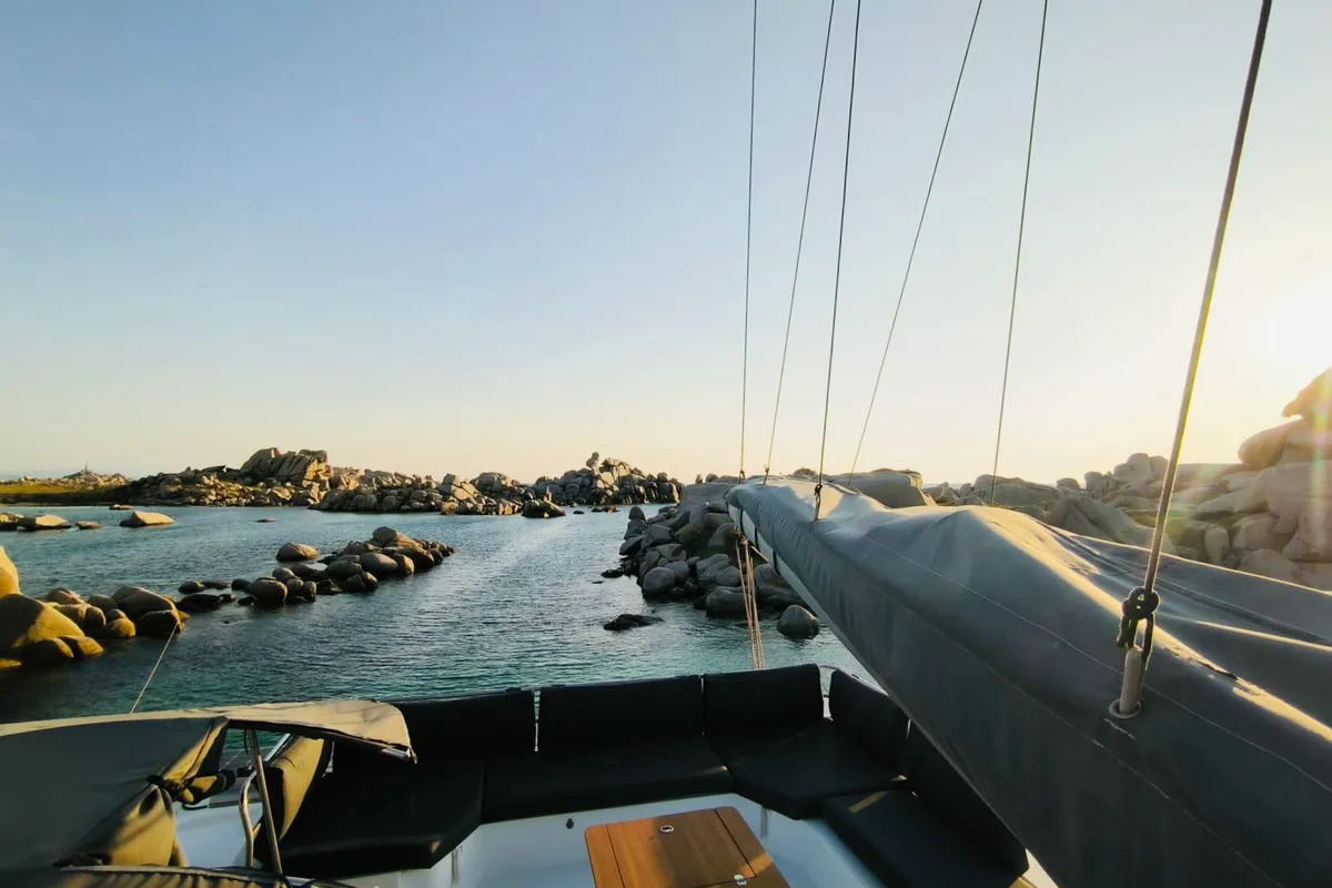 Panama, a Fountaine Pajot Elba 45 catamaran at Porto-Vecchio, France