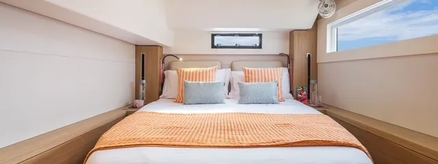 Cabin on Mimi, a Lagoon 46 Iconic catamaran at Naples, Italy