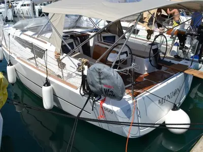 Cockpit of Minion, a Dufour 360 GL sailboat at Općina Sukošan, Croatia