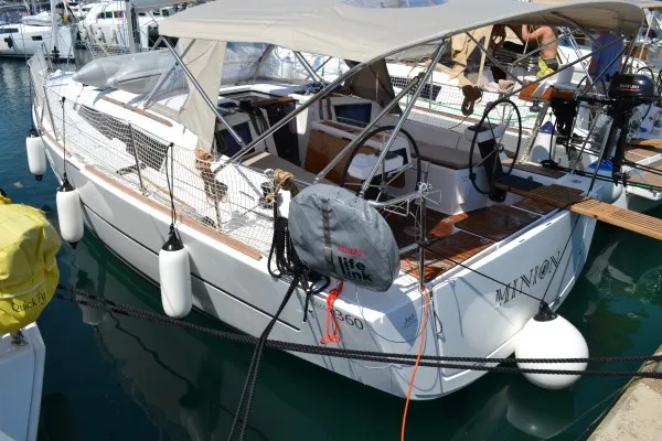 Cockpit of Minion, a Dufour 360 GL sailboat at Općina Sukošan, Croatia