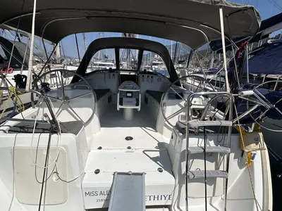 Cockpit of Miss Aleyna, a Beneteau Cyclades 39.3 sailboat at Fethiye, Turkey