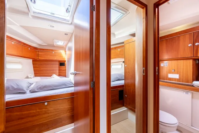 Cabin on Premium, a Hanse 575 sailboat at Piraeus, Greece