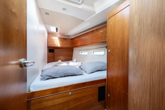 Cabin on Premium, a Hanse 575 sailboat at Piraeus, Greece