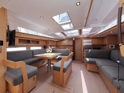 Salon of Amalia, a Dufour 56 Exclusive sailboat at Grad Trogir, Croatia