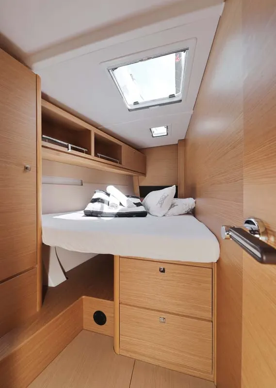 Cabin on Amalia, a Dufour 56 Exclusive sailboat at Grad Trogir, Croatia