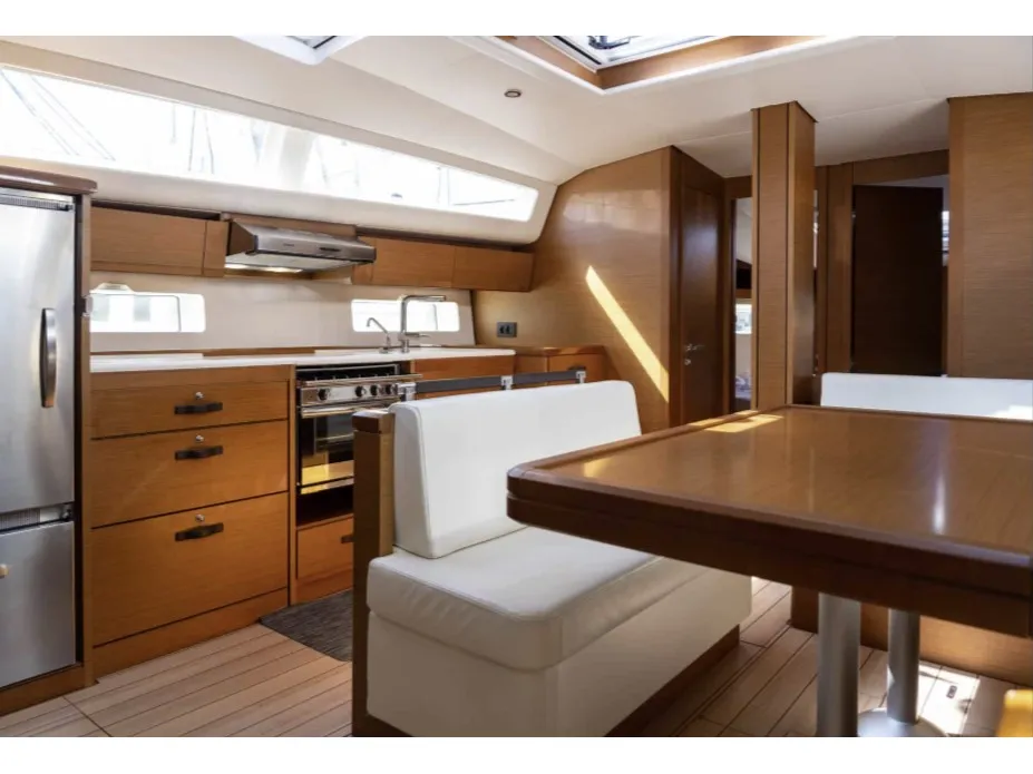 Galley of Totufo, a Jeanneau 54 sailboat at es Jonquet, Spain