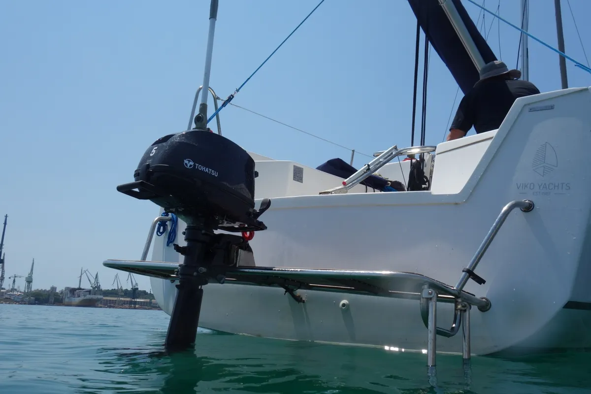 Exterior view of Tiptih, a Viko S 21 sailboat at Split, Croatia