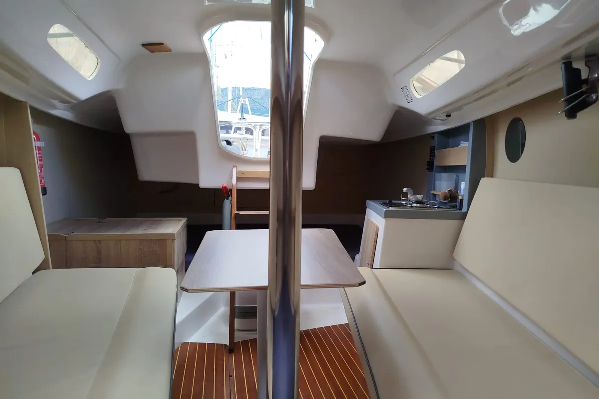 Salon of Tiptih, a Viko S 21 sailboat at Split, Croatia