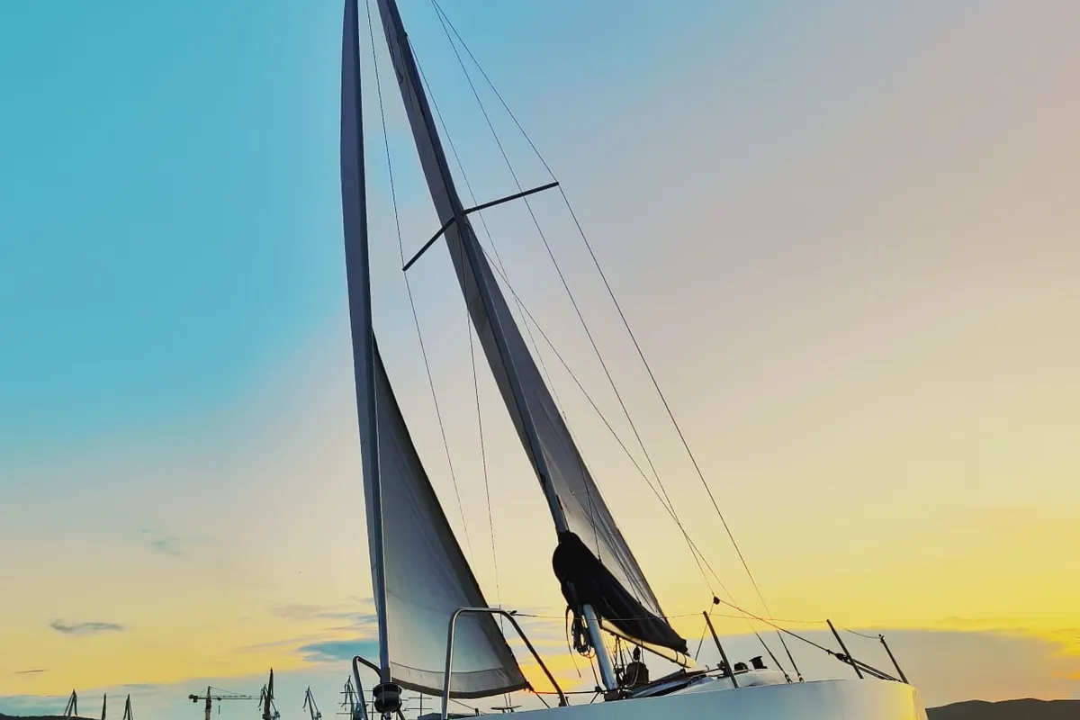 Exterior view of Tiptih, a Viko S 21 sailboat at Split, Croatia