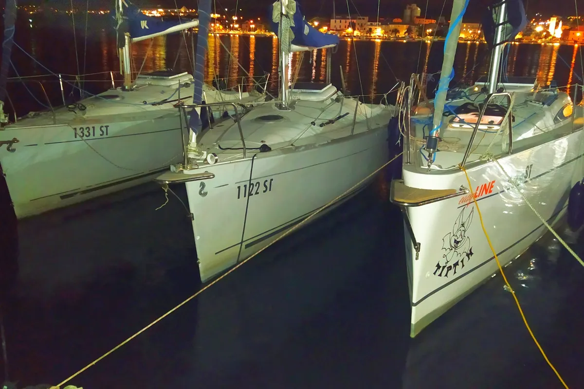Exterior view of Tiptih, a Viko S 21 sailboat at Split, Croatia