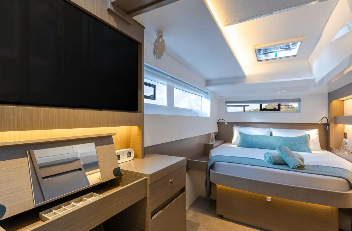 Cabin on Moorings 5200 Exclusive Plus, a Leopard 52 catamaran at Road Town, British Virgin Islands