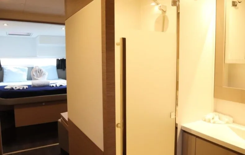 Cabin on Soleil Rae, a Fountaine Pajot Saba 50 catamaran at Road Town, British Virgin Islands