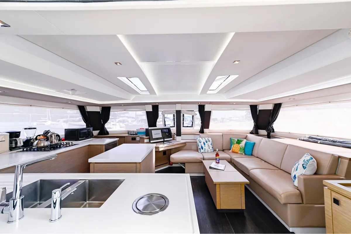 Soleil Rae, a Fountaine Pajot Saba 50 catamaran at Road Town, British Virgin Islands