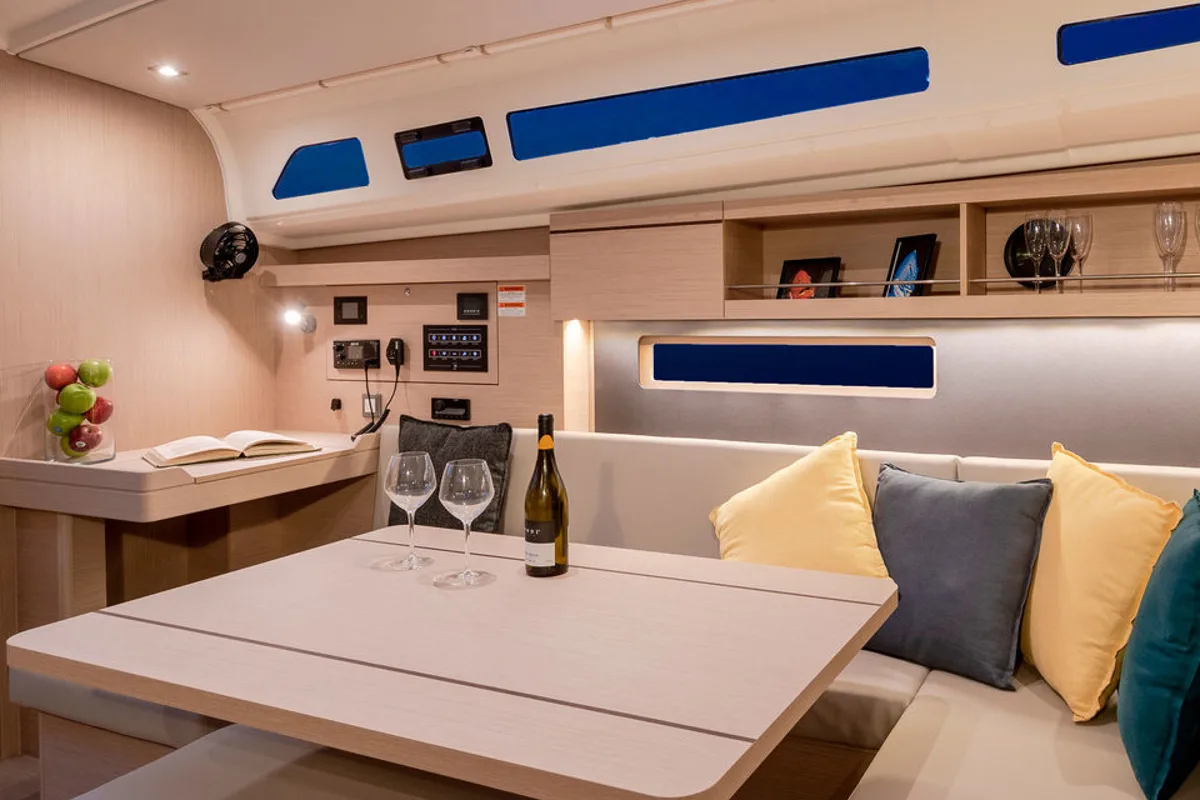 Salon of Beneteau Oceanis 40.1, a sailboat at Tonnarella, Italy