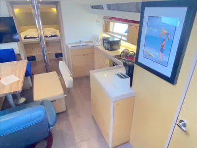 Salon of Spirit of Adventure, a Beneteau 48 sailboat at Road Town, British Virgin Islands