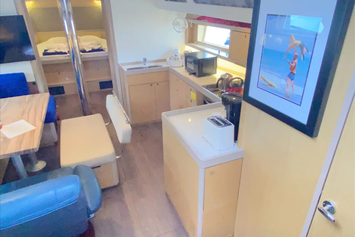 Salon of Spirit of Adventure, a Beneteau 48 sailboat at Road Town, British Virgin Islands
