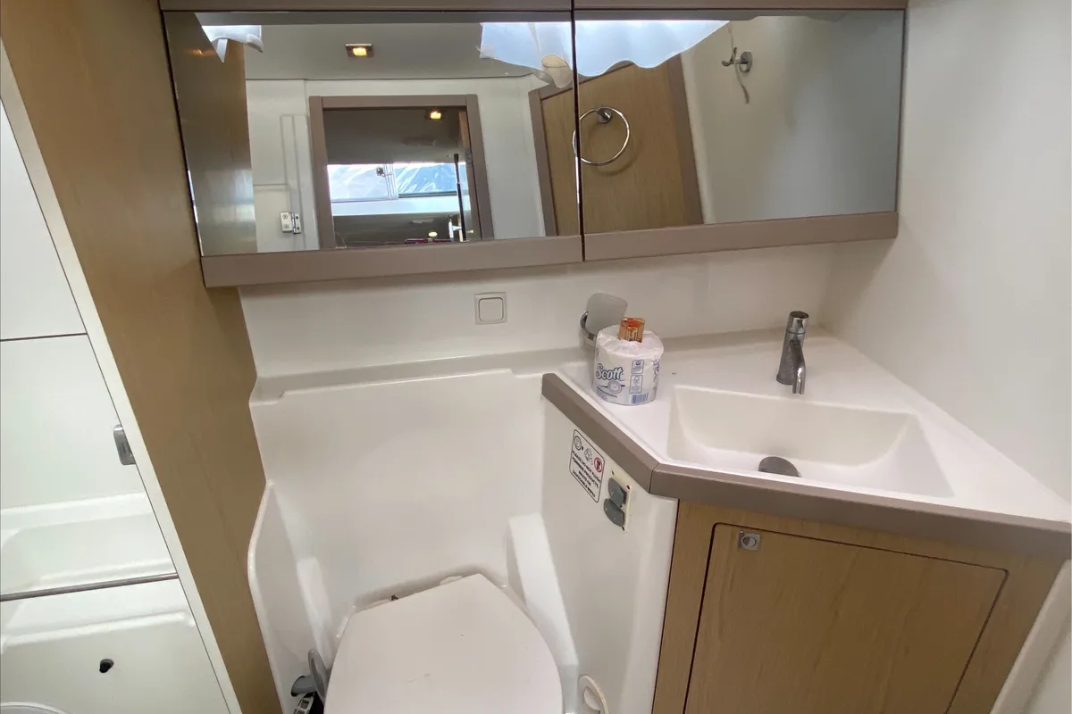 Head on Spirit of Adventure, a Beneteau 48 sailboat at Road Town, British Virgin Islands