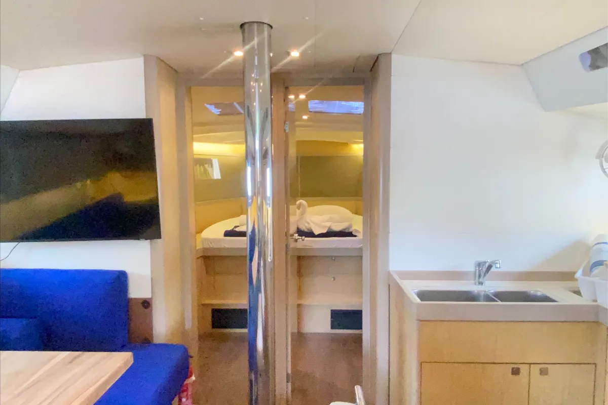 Salon of Spirit of Adventure, a Beneteau 48 sailboat at Road Town, British Virgin Islands