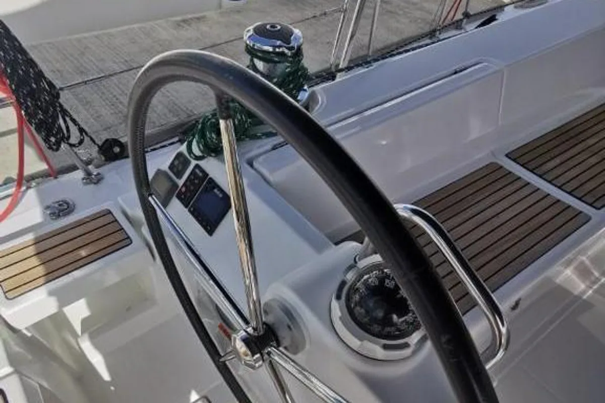 Cockpit of Spirit of Adventure, a Beneteau 48 sailboat at Road Town, British Virgin Islands