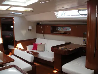 Salon of Altais, a Beneteau Oceanis 54 sailboat at Cagliari, Italy