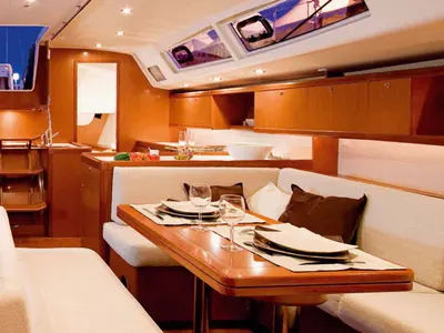 Salon of Altais, a Beneteau Oceanis 54 sailboat at Cagliari, Italy