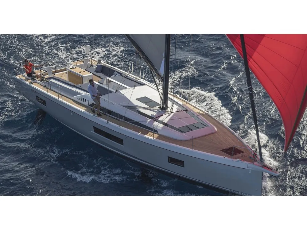 Exterior view of Reboot, a Beneteau Oceanis 51.1 sailboat at Athens, Greece