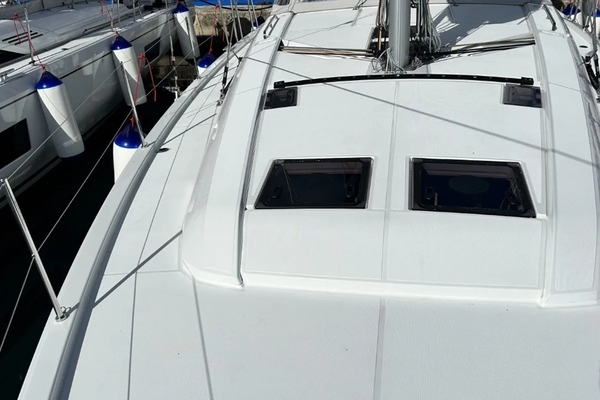 Exterior view of TIDE OF YOUR LIFE, a Beneteau Oceanis 47 sailboat at Split, Croatia