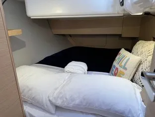 Cabin on Island Girl, a Dufour 37 sailboat at Central Abaco, Bahamas