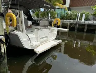 Deck of Island Girl, a Dufour 37 sailboat at Central Abaco, Bahamas