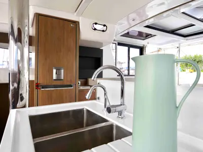 Galley of Ferdi - A/C, Generator, Water maker, a Bali 4.2 catamaran at Castellammare di Stabia, Italy