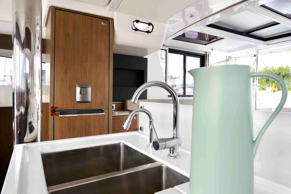 Galley of Ferdi - A/C, Generator, Water maker, a Bali 4.2 catamaran at Castellammare di Stabia, Italy
