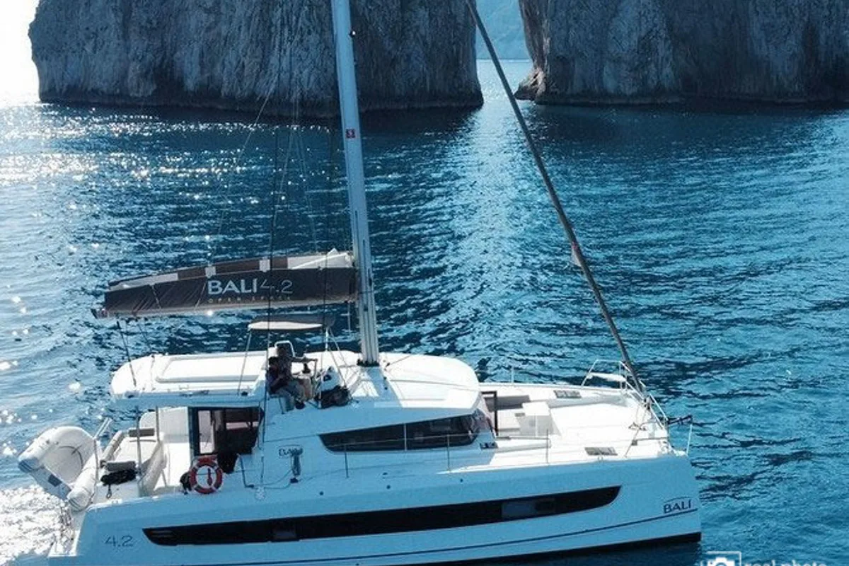 Exterior view of Ferdi - A/C, Generator, Water maker, a Bali 4.2 catamaran at Castellammare di Stabia, Italy